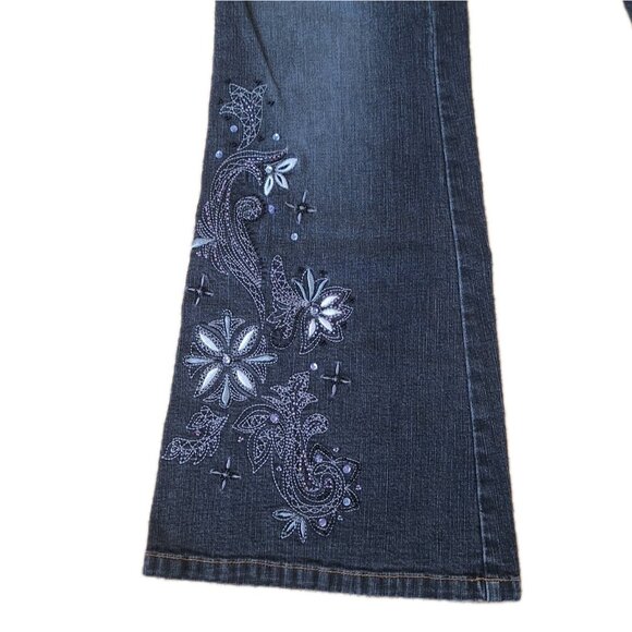 Women's NEXT Embellished Denim Jeans EURO 38 UK 10 REGULAR - Picture 4 of 5